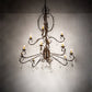 Meyda Lighting Valentina 56" 12-Light Oxide Bronze Chandelier With Ivory Faux Candlelight