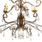 Meyda Lighting Valentina 56" 12-Light Oxide Bronze Chandelier With Ivory Faux Candlelight