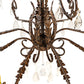 Meyda Lighting Valentina 56" 12-Light Oxide Bronze Chandelier With Ivory Faux Candlelight