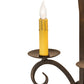 Meyda Lighting Valetta 10" 2-Light Gilded Tobacco Wall Sconce With Amber Faux Candlelight