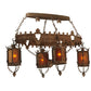 Meyda Lighting Valhalla 58" 6-Light Roccoco Chandelier With Amber Mica Shade Glass