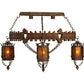 Meyda Lighting Valhalla 58" 6-Light Roccoco Chandelier With Amber Mica Shade Glass