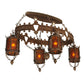 Meyda Lighting Valhalla 58" 6-Light Roccoco Chandelier With Amber Mica Shade Glass
