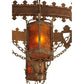 Meyda Lighting Valhalla 58" 6-Light Roccoco Chandelier With Amber Mica Shade Glass