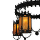 Meyda Lighting Valhalla 73" 4-Light Blackwash Chandelier With Ambra Siena Idalight Shade