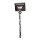 Meyda Lighting Valley View 30" 4-Light Mahogany Bronze Mission Chandelier With Beige Shade Glass