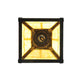 Meyda Lighting Valley View 30" 4-Light Mahogany Bronze Mission Chandelier With Beige Shade Glass
