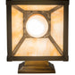 Meyda Lighting Valley View 6" Antique Brass Mission Wall Sconce With Beige Iridescent Shade Glass