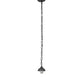 Meyda Lighting Valley View 6"Sq Gun Metal Gray Mini Pendant Light With Silver Mica Shade Glass