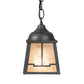 Meyda Lighting Valley View 6"Sq Gun Metal Gray Mini Pendant Light With Silver Mica Shade Glass