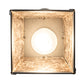 Meyda Lighting Valley View 6"Sq Gun Metal Gray Mini Pendant Light With Silver Mica Shade Glass