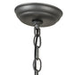 Meyda Lighting Valley View 6"Sq Gun Metal Gray Mini Pendant Light With Silver Mica Shade Glass
