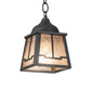 Meyda Lighting Valley View 6"Sq Gun Metal Gray Mini Pendant Light With Silver Mica Shade Glass