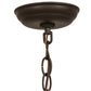 Meyda Lighting Valley View 6"Sq Oil Rubbed Bronze Mini Pendant Light With Amber Mica Shade Glass