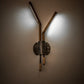 Meyda Lighting Varillas 12" 2-Light LED Silicon Bronze & Black Nickel Wall Sconce
