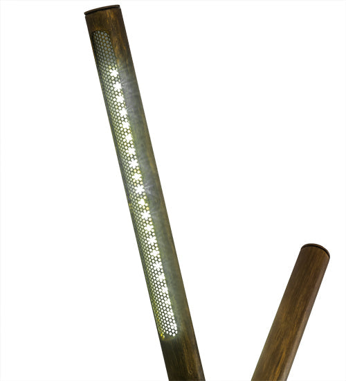 Meyda Lighting Varillas 12" 2-Light LED Silicon Bronze & Black Nickel Wall Sconce