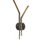 Meyda Lighting Varillas 12" 2-Light LED Silicon Bronze & Black Nickel Wall Sconce