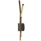 Meyda Lighting Varillas 12" 2-Light LED Silicon Bronze & Black Nickel Wall Sconce