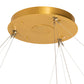 Meyda Lighting Vela 70" Goldtastic Cascading Pendant Light With White Statuario Idalight Shade