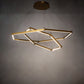 Meyda Lighting Vela 70" Goldtastic Cascading Pendant Light With White Statuario Idalight Shade