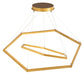 Meyda Lighting Vela 70" Goldtastic Cascading Pendant Light With White Statuario Idalight Shade