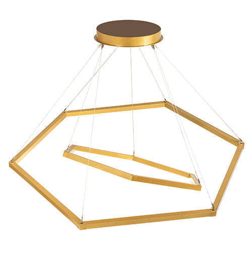 Meyda Lighting Vela 70" Goldtastic Cascading Pendant Light With White Statuario Idalight Shade