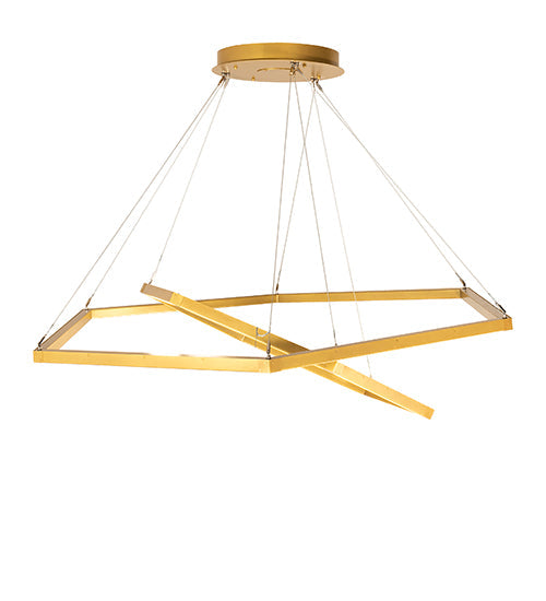 Meyda Lighting Vela 70" Goldtastic Cascading Pendant Light With White Statuario Idalight Shade