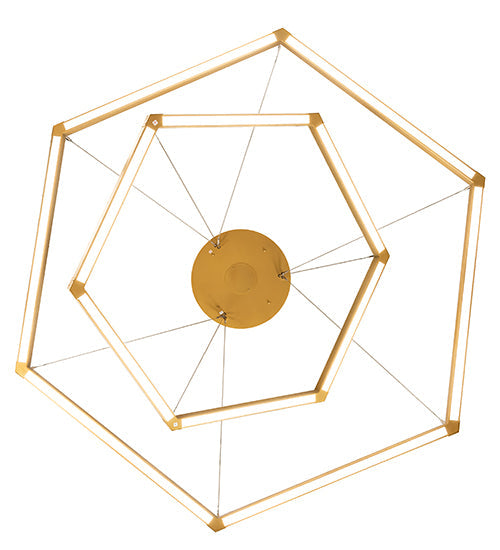 Meyda Lighting Vela 70" Goldtastic Cascading Pendant Light With White Statuario Idalight Shade