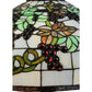 Meyda Lighting Veneto 28" 2-Light Mahogany Bronze Table Lamp With Multi-Colored Shade Glass