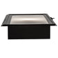 Meyda Lighting Ventana 10" Black Chrome Wall Sconce With Frosted White Shade Glass
