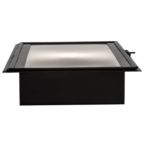 Meyda Lighting Ventana 10" Black Chrome Wall Sconce With Frosted White Shade Glass