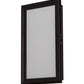 Meyda Lighting Ventana 10" Black Chrome Wall Sconce With Frosted White Shade Glass