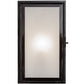 Meyda Lighting Ventana 10" Black Chrome Wall Sconce With Frosted White Shade Glass