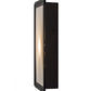Meyda Lighting Ventana 10" Black Chrome Wall Sconce With Frosted White Shade Glass