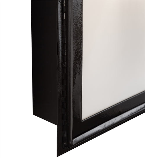 Meyda Lighting Ventana 10" Black Chrome Wall Sconce With Frosted White Shade Glass