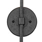 Meyda Lighting Verheven 5" Black Satin Wrought Iron Wall Sconce With Silver Mica Shade Glass