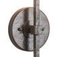 Meyda Lighting Verheven 5" Graphite Pewter Wall Sconce With Silver Mica Shade Glass