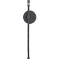 Meyda Lighting Verheven 5" Graphite Pewter Wall Sconce With Silver Mica Shade Glass