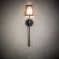 Meyda Lighting Verheven 5" Graphite Pewter Wall Sconce With Silver Mica Shade Glass