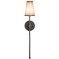 Meyda Lighting Verheven 5" Graphite Pewter Wall Sconce With Silver Mica Shade Glass
