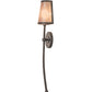Meyda Lighting Verheven 5" Graphite Pewter Wall Sconce With Silver Mica Shade Glass