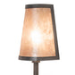 Meyda Lighting Verheven 5" Graphite Pewter Wall Sconce With Silver Mica Shade Glass