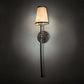 Meyda Lighting Verheven 5" Gunmetal Wall Sconce With Silver Mica Shade Glass