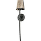 Meyda Lighting Verheven 5" Gunmetal Wall Sconce With Silver Mica Shade Glass