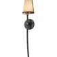 Meyda Lighting Verheven 5" Gunmetal Wall Sconce With Silver Mica Shade Glass