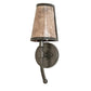 Meyda Lighting Verheven 5" Timeless Bronze Vein Wall Sconce With Silver Mica Shade Glass