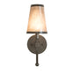 Meyda Lighting Verheven 5" Timeless Bronze Vein Wall Sconce With Silver Mica Shade Glass