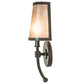 Meyda Lighting Verheven 5" Timeless Bronze Vein Wall Sconce With Silver Mica Shade Glass