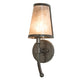 Meyda Lighting Verheven 5" Timeless Bronze Vein Wall Sconce With Silver Mica Shade Glass