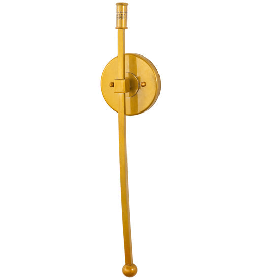 Meyda Lighting Verheven 5" Transparent Gold Over Nickel Wall Sconce With Silver Mica Shade Glass